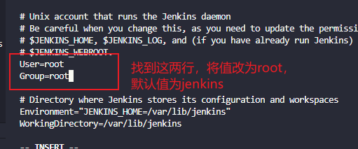 修改jenkins服务配置文件